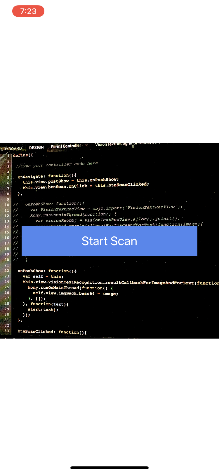 iOS Vision Text Recogniser - Screen-Thumbnail